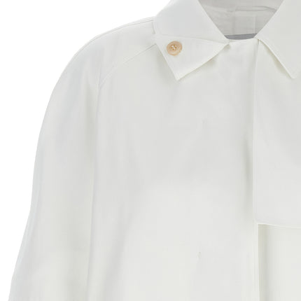 Max Mara White Cotton Coat