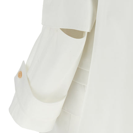 Max Mara White Cotton Coat