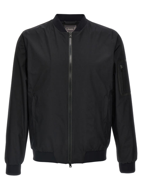 Herno Black Polyester Bomber