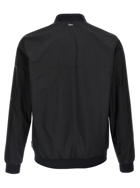 Herno Black Polyester Bomber