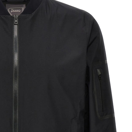 Herno Black Polyester Bomber