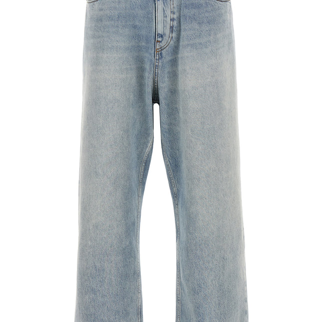 Valentino Garavani Blue Cotton Straight-Leg Jeans