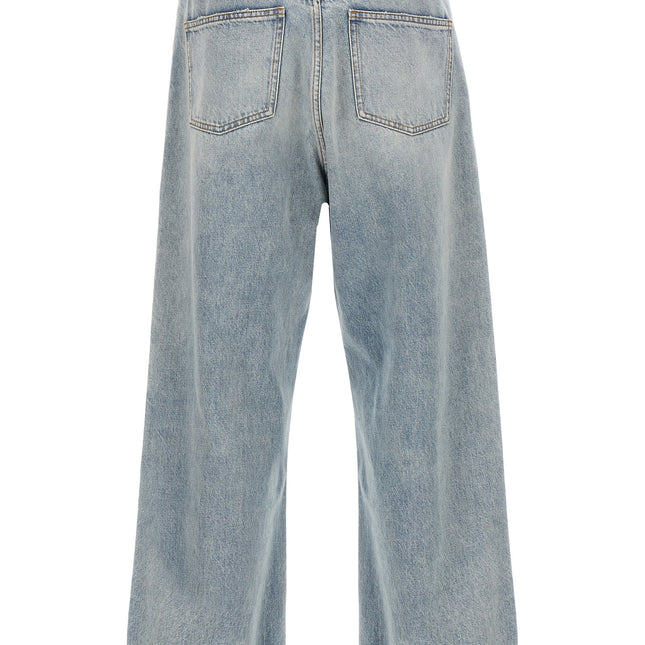 Valentino Garavani Blue Cotton Straight-Leg Jeans