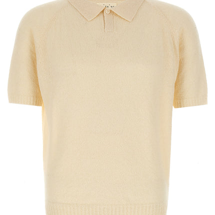 MA'RY'YA White Cotton Polo Shirt