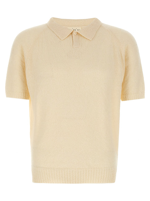 MA'RY'YA White Cotton Polo Shirt MA'RY'YA