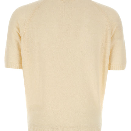 MA'RY'YA White Cotton Polo Shirt