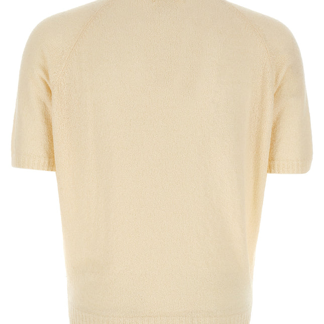 MA'RY'YA White Cotton Polo Shirt