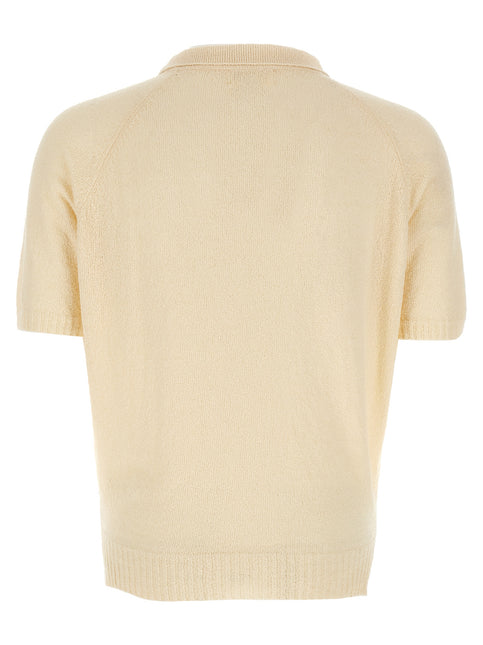MA'RY'YA White Cotton Polo Shirt MA'RY'YA