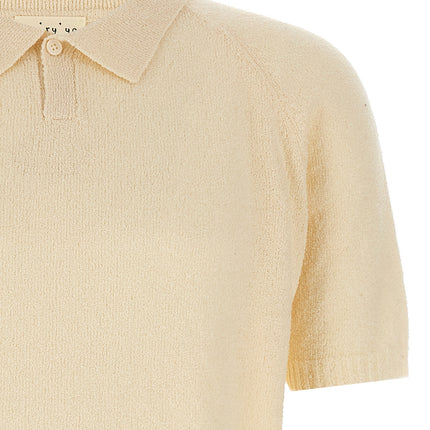 MA'RY'YA White Cotton Polo Shirt