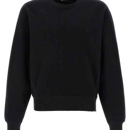 Saint Laurent Black Cotton Sweatshirt