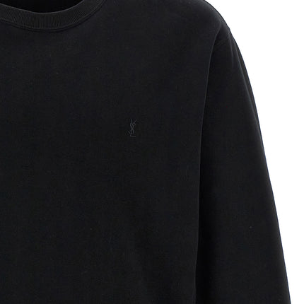 Saint Laurent Black Cotton Sweatshirt
