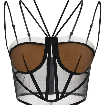 Nensi Dojaka Black Polyamide Tank Tops
