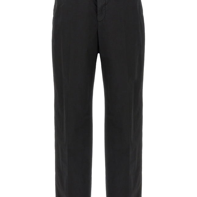 CELLAR DOOR Black Cotton Casual Pants