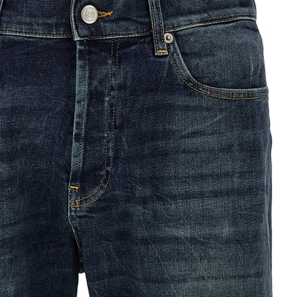 Department 5 Blue Cotton Straight-Leg Jeans