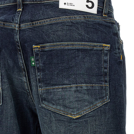 Department 5 Blue Cotton Straight-Leg Jeans
