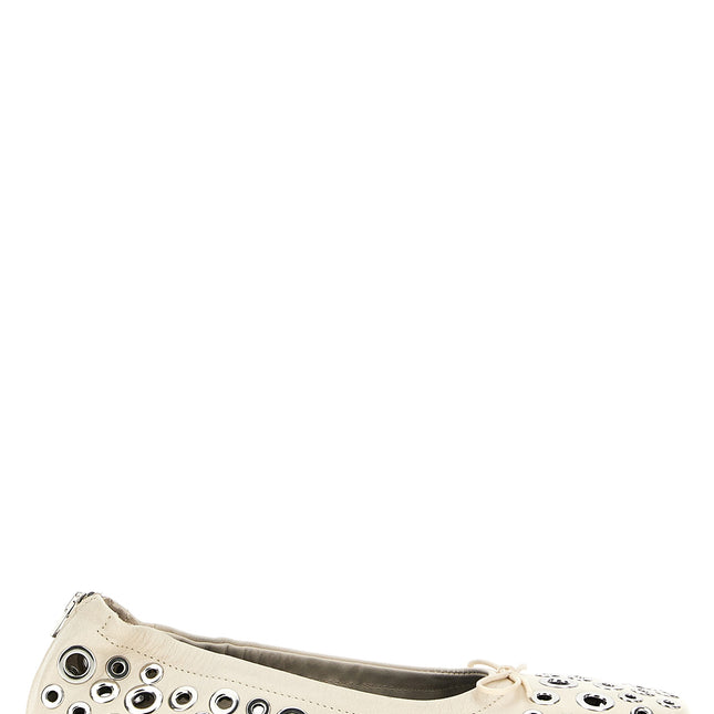 Golden Goose White Lamb Leather Ballet Flats