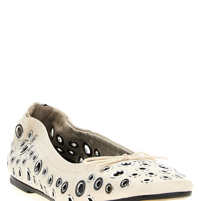 Golden Goose White Lamb Leather Ballet Flats