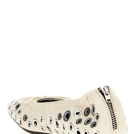 Golden Goose White Lamb Leather Ballet Flats