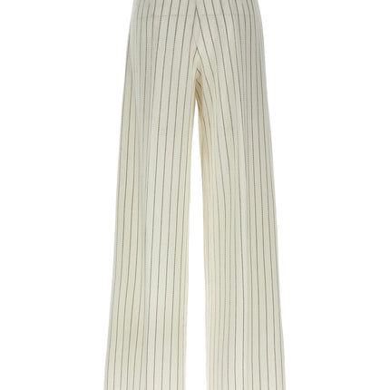 Max Mara White Cotton Casual Pants