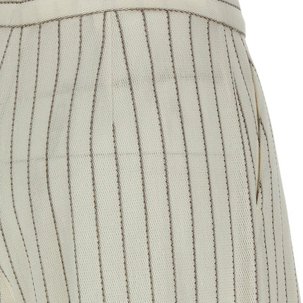 Max Mara White Cotton Casual Pants