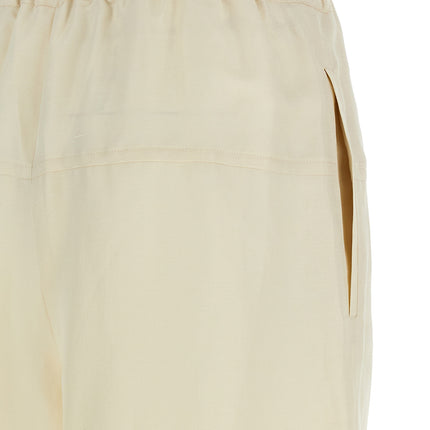 Max Mara White Flax Casual Pants