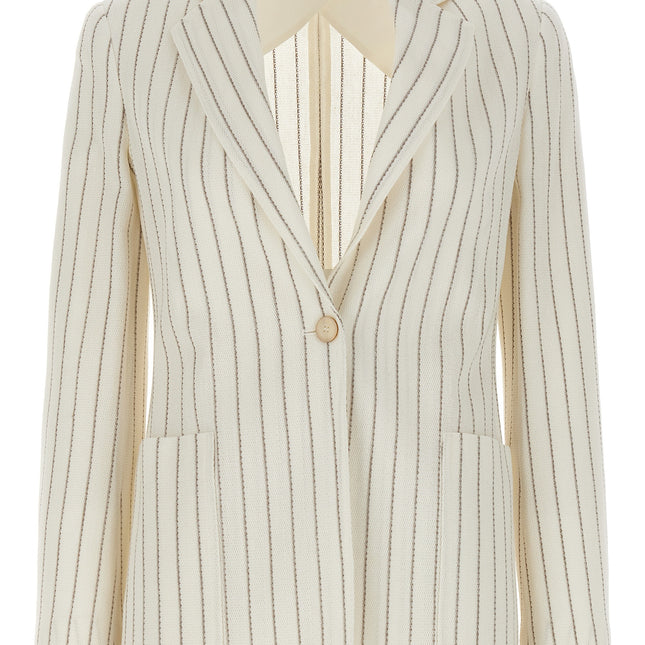 Max Mara White Cotton Blazer