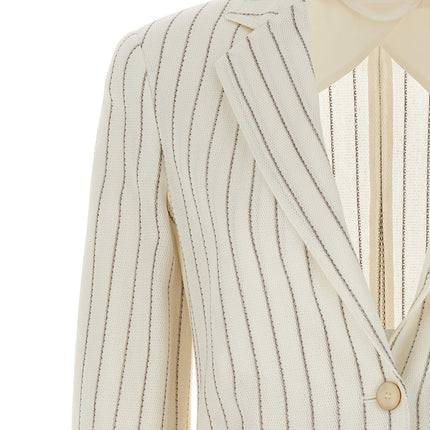 Max Mara White Cotton Blazer