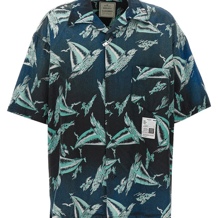 Maison Mihara Yasuhiro Blue Rayon Blouse