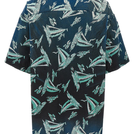 Maison Mihara Yasuhiro Blue Rayon Blouse