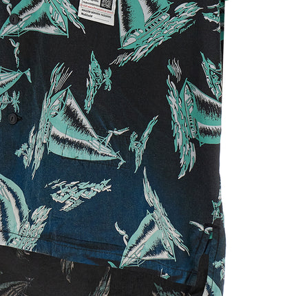Maison Mihara Yasuhiro Blue Rayon Blouse