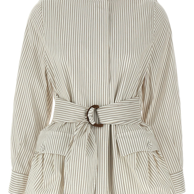 Fendi White Cotton Shell Jacket