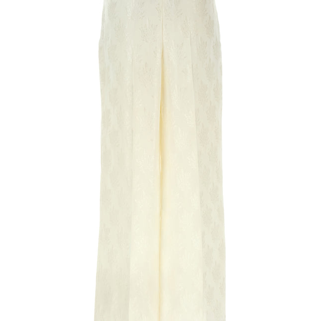 Fendi White Silk Casual Pants