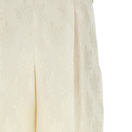 Fendi White Silk Casual Pants