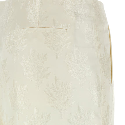 Fendi White Silk Casual Pants