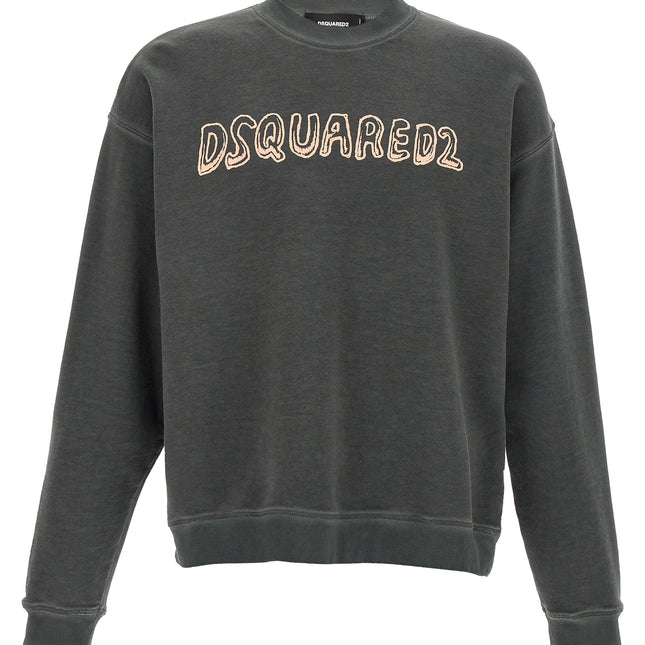 Dsquared² Gray Cotton Sweatshirt