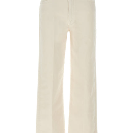 Mother Denim White Cotton High-Waisted Jean