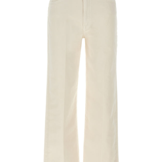 Mother Denim White Cotton High-Waisted Jean