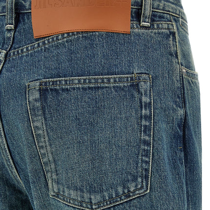 Jil Sander Blue Cotton Slim Fit Jeans