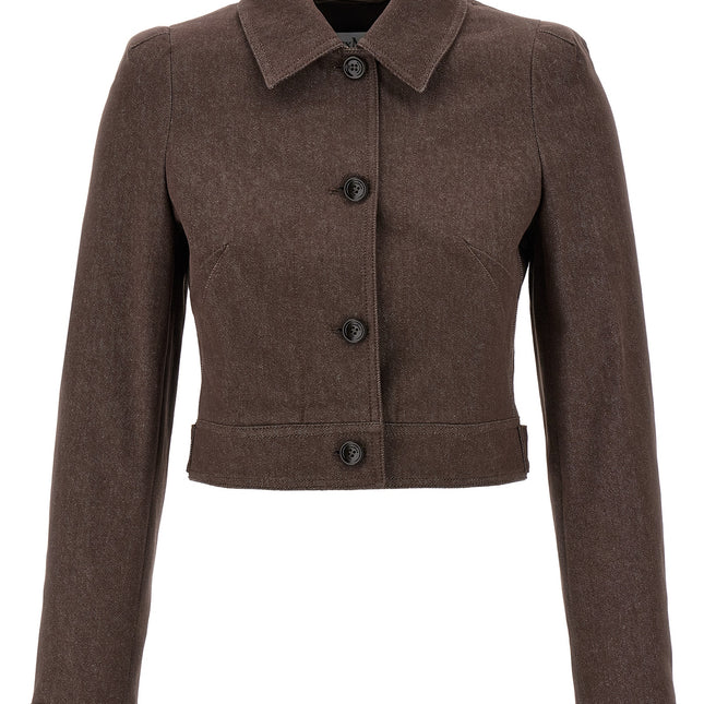 Max Mara Brown Cotton Blazer