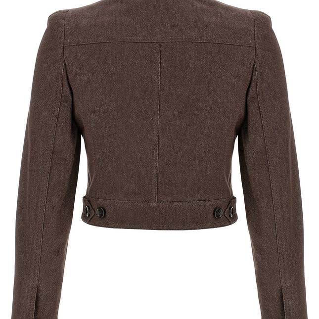 Max Mara Brown Cotton Blazer