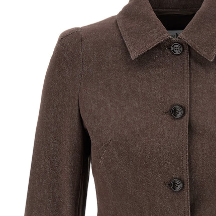 Max Mara Brown Cotton Blazer