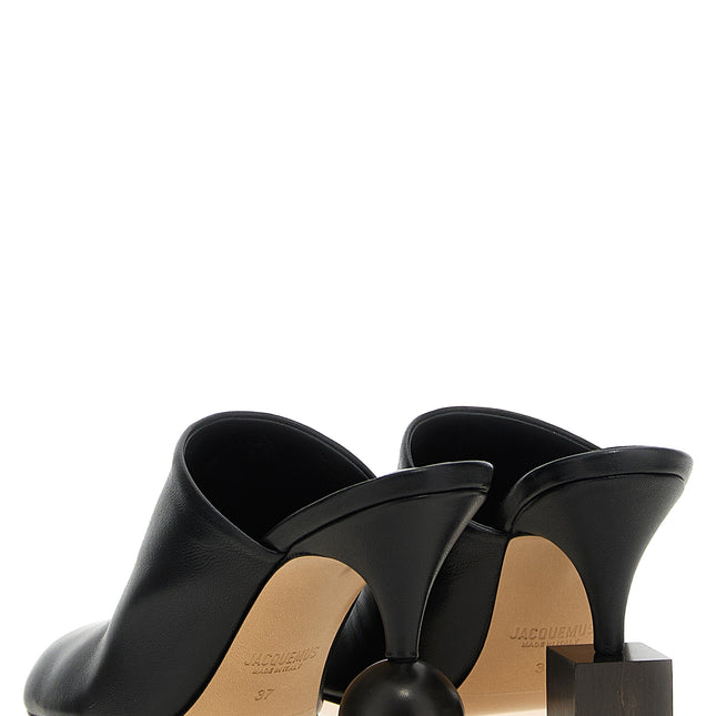 Jacquemus Black Lamb Leather High Heel Pumps