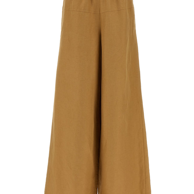 Max Mara Brown Flax Casual Pants