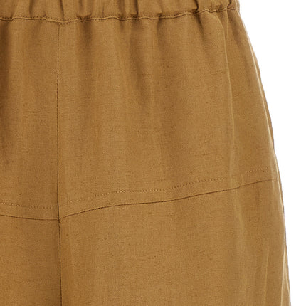 Max Mara Brown Flax Casual Pants