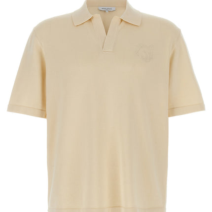Maison Kitsuné Beige Cotton Polo Shirt
