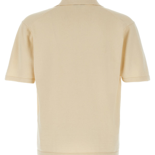 Maison Kitsuné Beige Cotton Polo Shirt