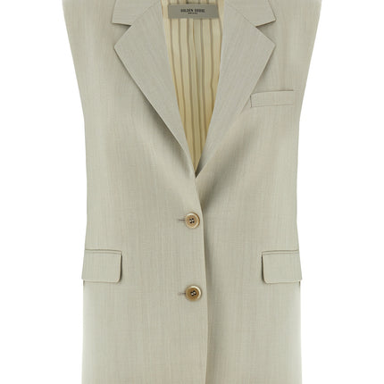 Golden Goose Beige Virgin Wool Sleeveless Jacket