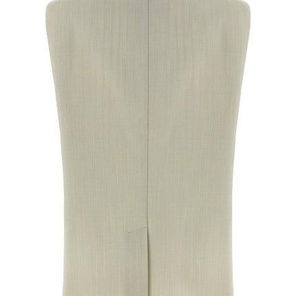Golden Goose Beige Virgin Wool Sleeveless Jacket