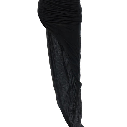 Rick Owens Black Cotton Mini Skirt