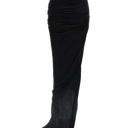Rick Owens Black Cotton Mini Skirt